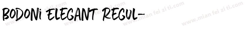 Bodoni Elegant Regul字体转换